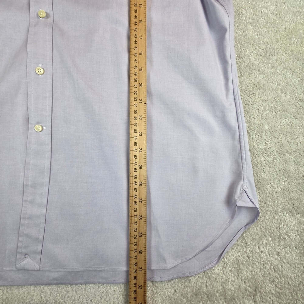 Ralph Lauren Mens Button Down Shirt Light Purple Cotton Long Sleeve 17 32-33 - Picture 9 of 10